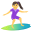 woman surfing