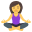 woman in lotus position