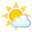 sun behind small cloud