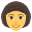 woman, curly haired